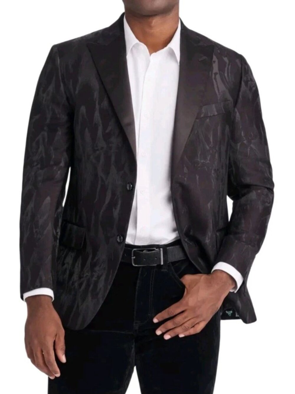 Robert Graham Men Blazer Size 40 Short Black Dryden Print Sport Coat New